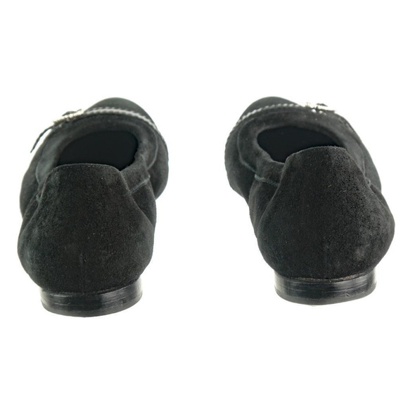 AGL ATTILIO GUISTI LEOMBRUNI Ballet Flats 39 EU 9 US Black Suede Shimmer ITALY - Picture 6 of 7